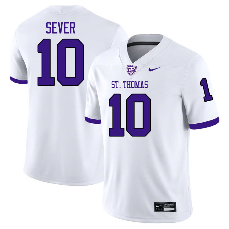 St. Thomas-Minnesota Tommies #10 Ryan Sever College Football Jerseys,Uniforms-White